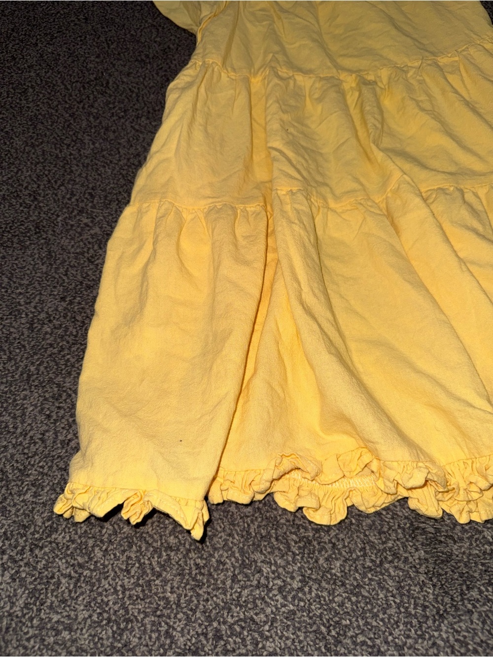Princess Polly Yellow Tiered Ruffle Dress Size 4 Boho Cottagecore Style - Picture 8 of 9